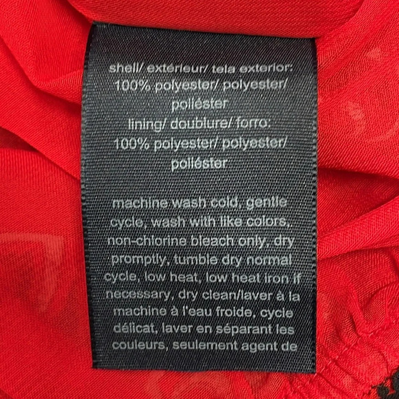 NWT Tommy Hilfiger Long Sleeve Blouse Sky Captain Multi Red Navy XS - Picture 15 of 16